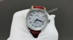 Longines Master Men 2824 Automatic Movement Red Leather Strap White 40mm Watch
